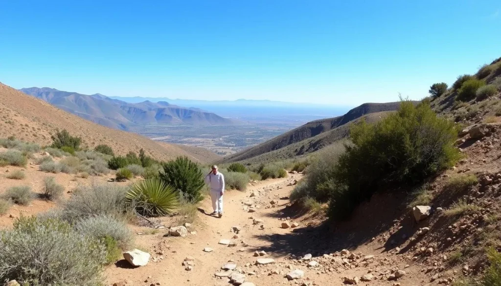 Hiking trail in the foothills of the Atlas Mountains near Oulad Teima
