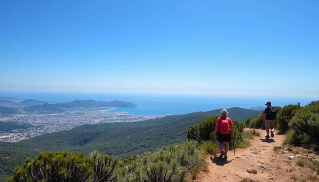 Hiking trail on Mont Faron with panoramic views of Toulon