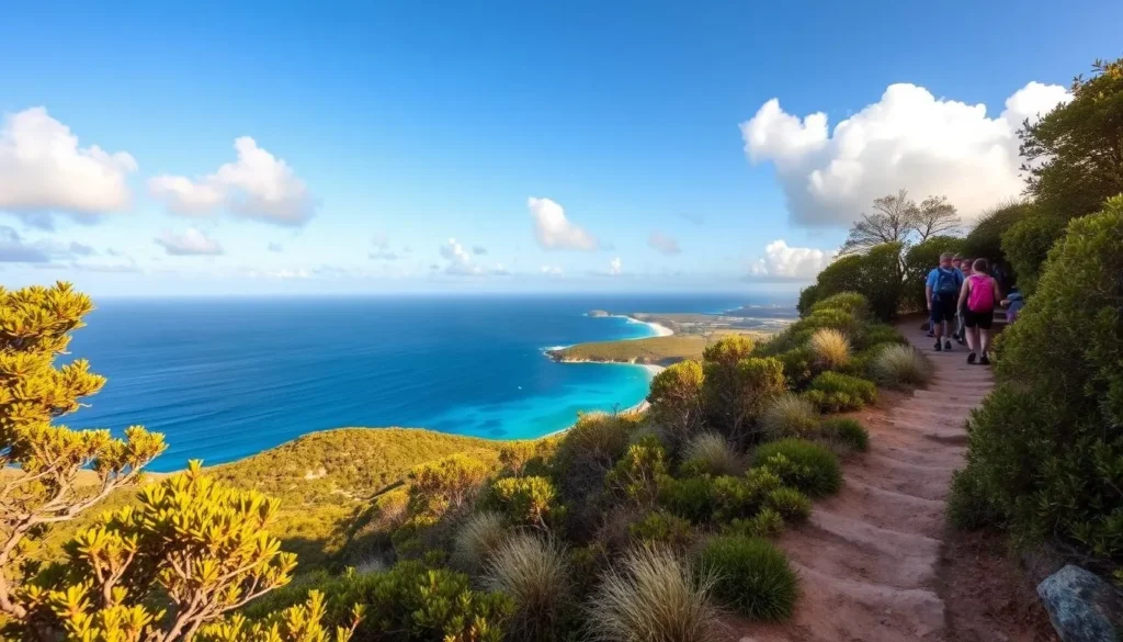 Hiking trail with ocean views near Long Bay Village, Anguilla