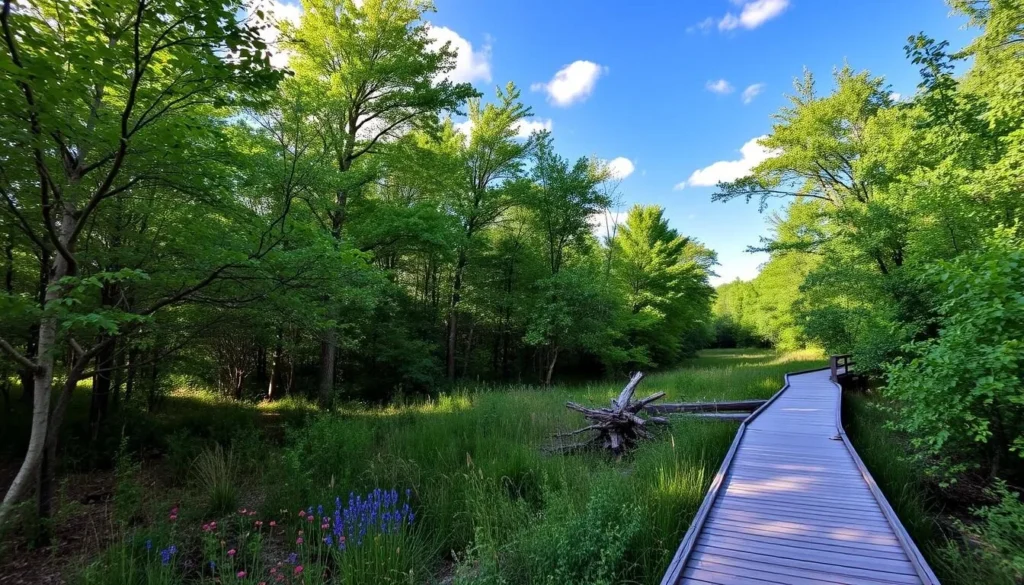Hiking trails at Minnesota Valley National Wildlife Refuge in Bloomington
