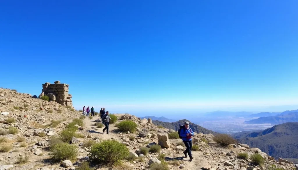 Hiking trails in the mountains near Qazvin