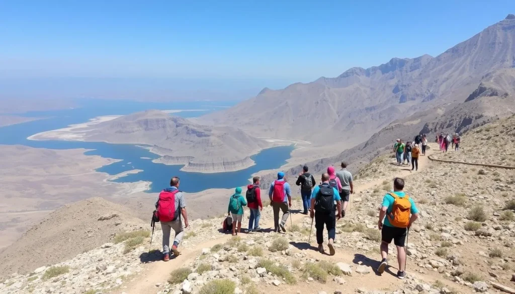 Hiking trails with views of the Musandam Peninsula and Telegraph Island