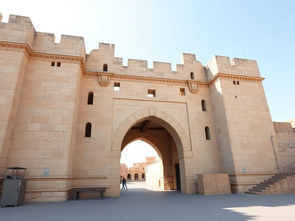Historic Al Mukalla Gate, an important landmark in the city