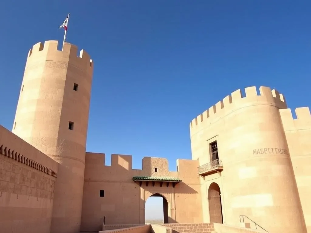 Historic Barka Fort with its distinctive architecture and defensive walls