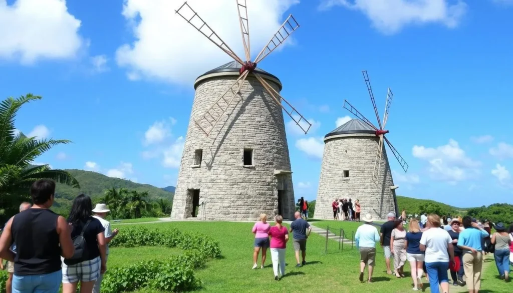 Historic Betty's Hope sugar plantation near All Saints, Antigua