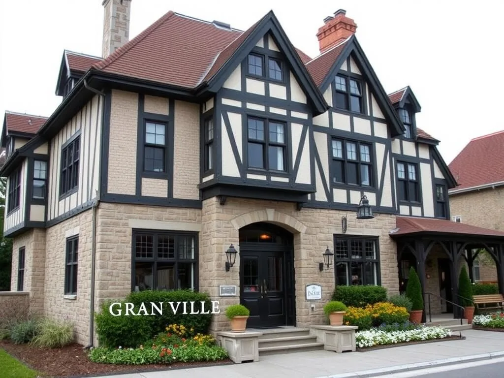 Historic Granville Inn exterior with Tudor-style architecture