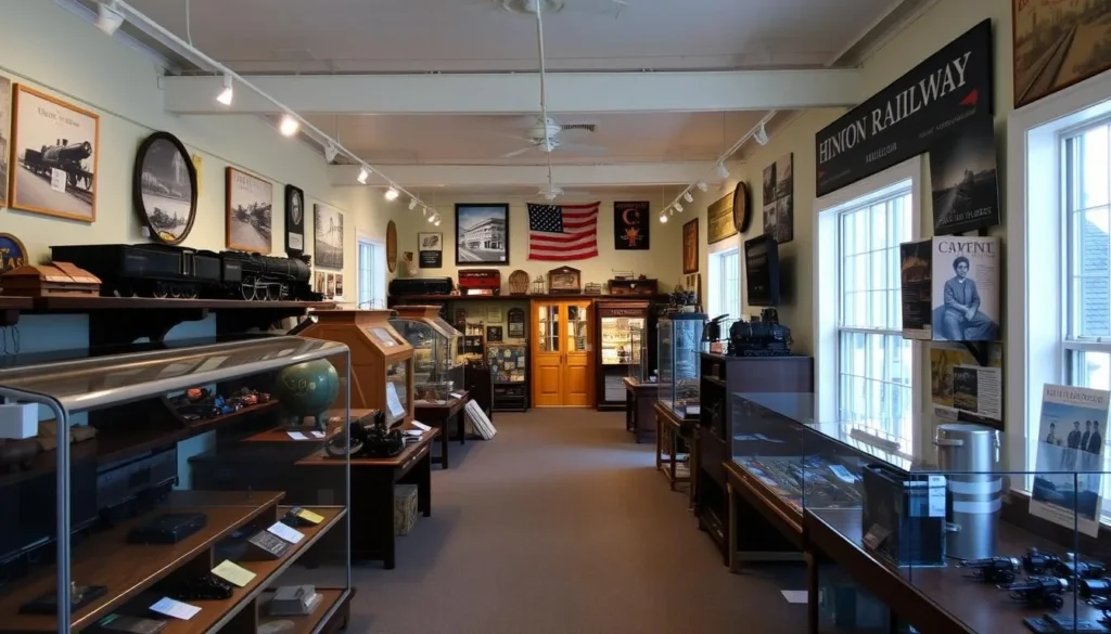 Historic Hinton Railroad Museum with train artifacts and exhibits