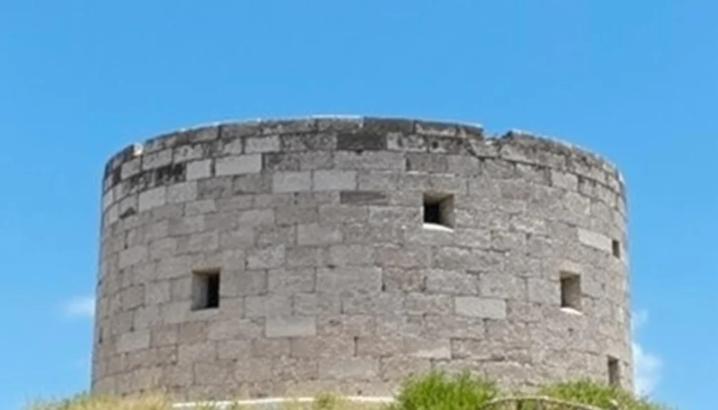 Historic Martello Tower near Palmetto Point Antigua and Barbuda