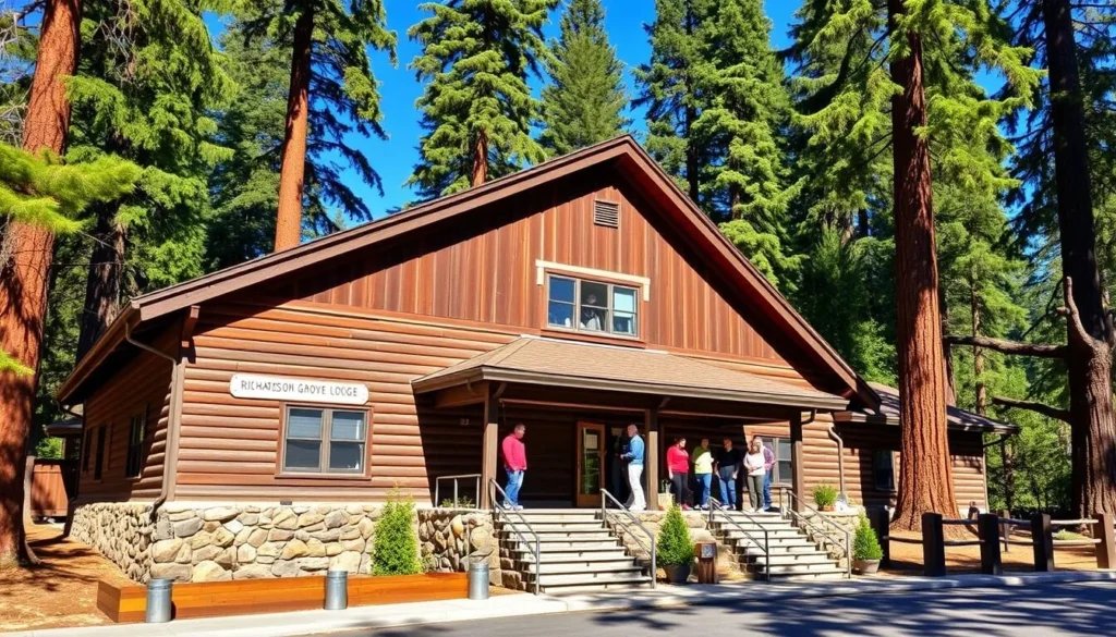 Historic Richardson Grove Lodge visitor center exterior