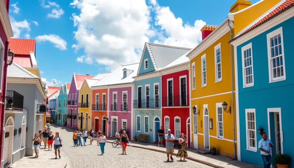 Historic St. George's in Bermuda with colorful buildings and cobblestone streets