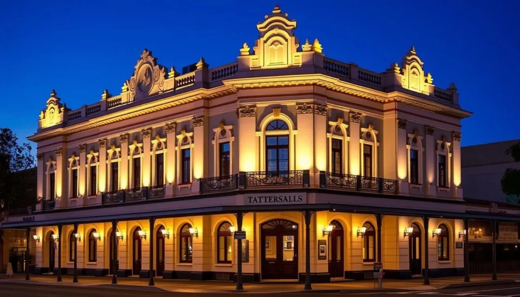 Historic Tattersalls Hotel in Armidale with Art Deco architecture