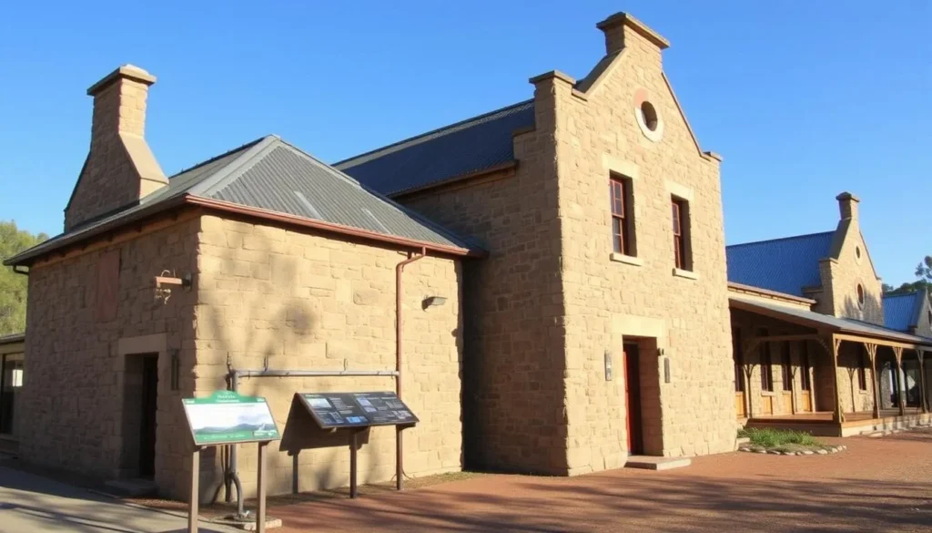 Historic buildings at Inneston Township in Innes National Park
