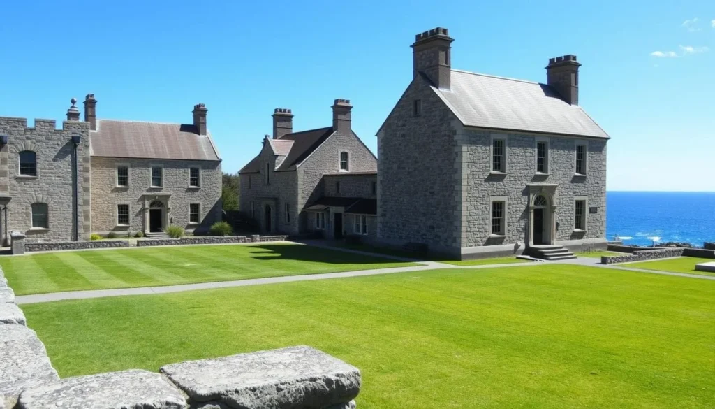 Historic buildings at Kingston UNESCO World Heritage Site on Norfolk Island