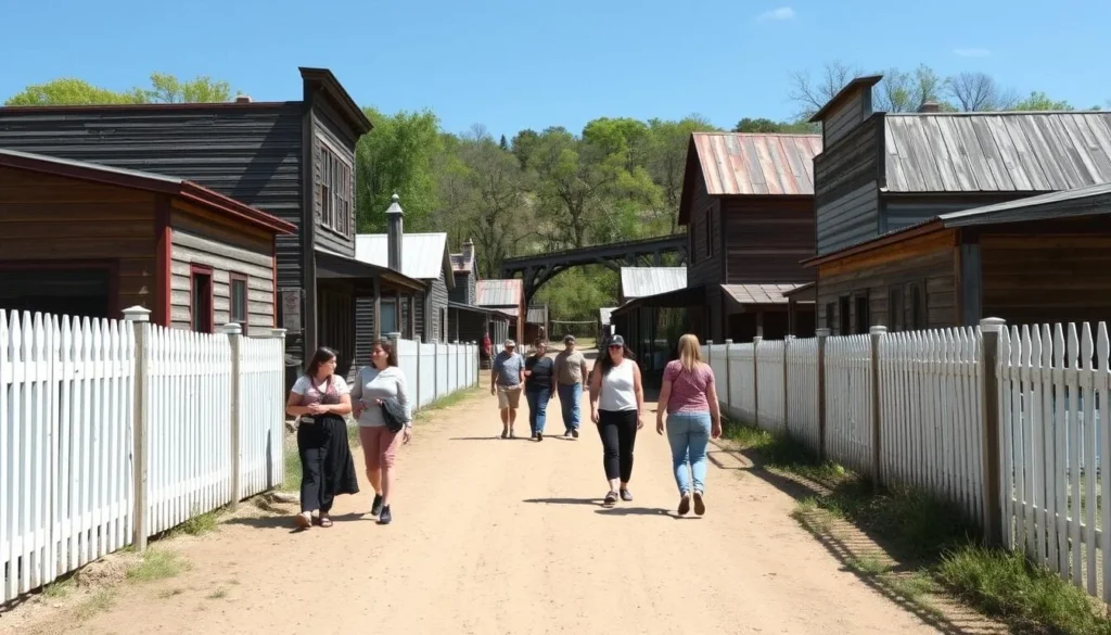 Historic buildings in North Bloomfield ghost town at Malakoff Diggins State Historic Park