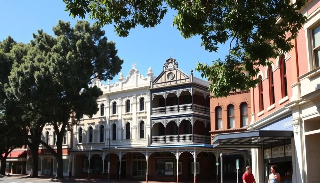 Historic buildings in Orange town center Historic buildings in Orange town center
