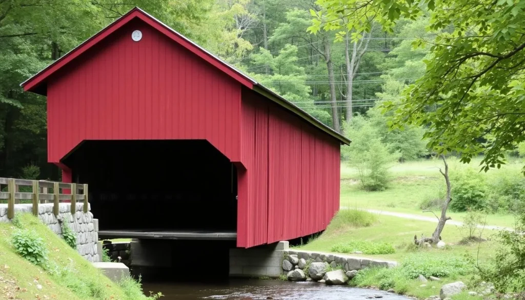 Historic covered bridge in Berks County Pennsylvania