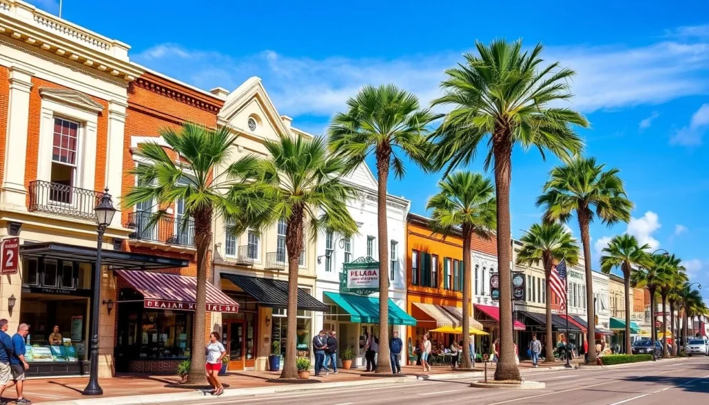 Historic downtown DeLand with shops and restaurants