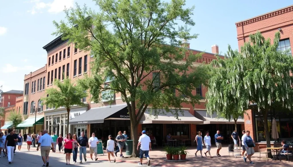 Historic downtown DeLand with shops and restaurants