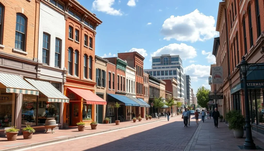 Historic downtown Sherman with preserved 19th century architecture Historic downtown Sherman with preserved 19th century architecture