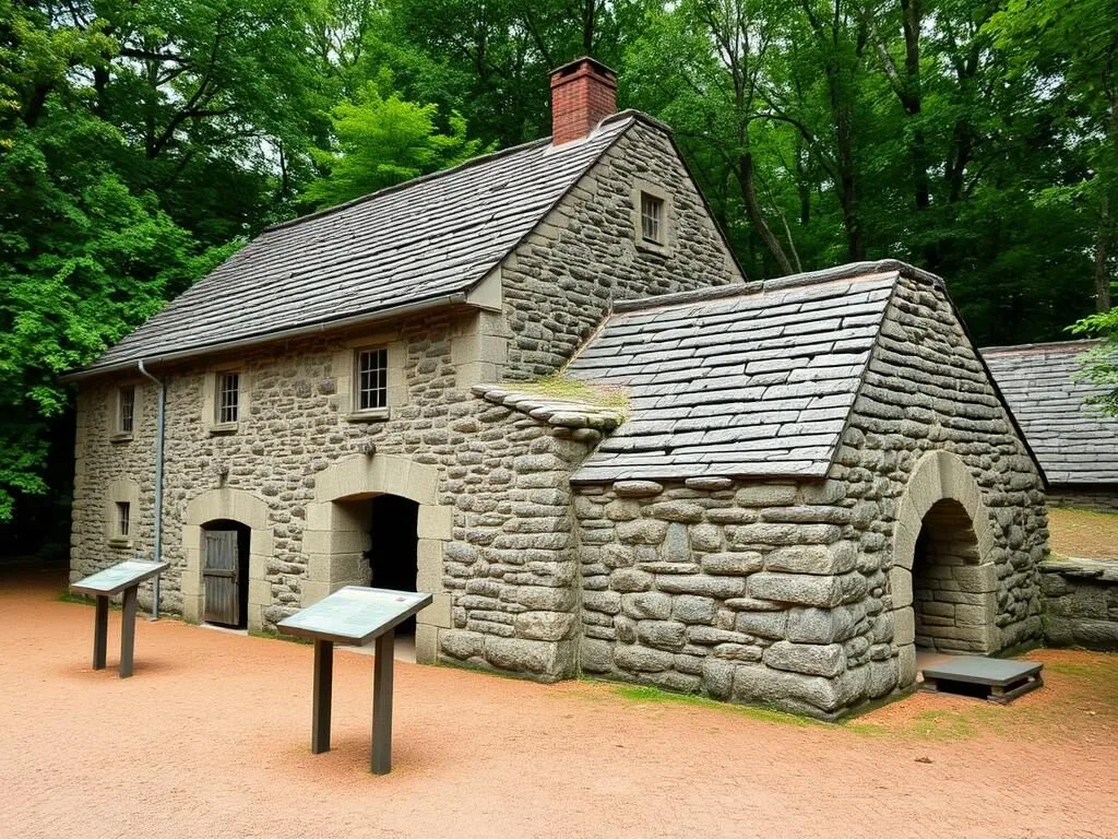 Historic iron furnace site in Cumberland Rhode Island