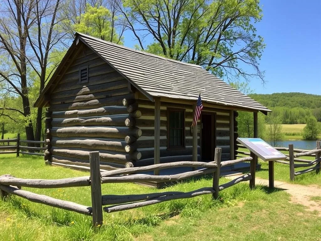 Historic log cabin at Cordell Hull Birthplace State Park Historic log cabin at Cordell Hull Birthplace State Park