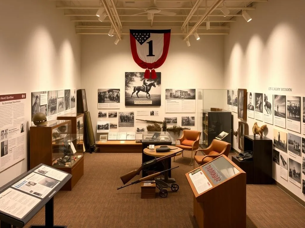 Historic military artifacts and displays at the 1st Cavalry Division Museum