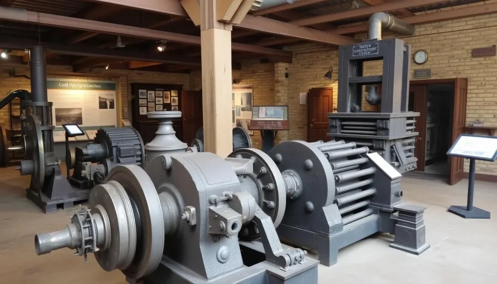 Historic mining equipment at Battery Hill Mining Centre in Tennant Creek