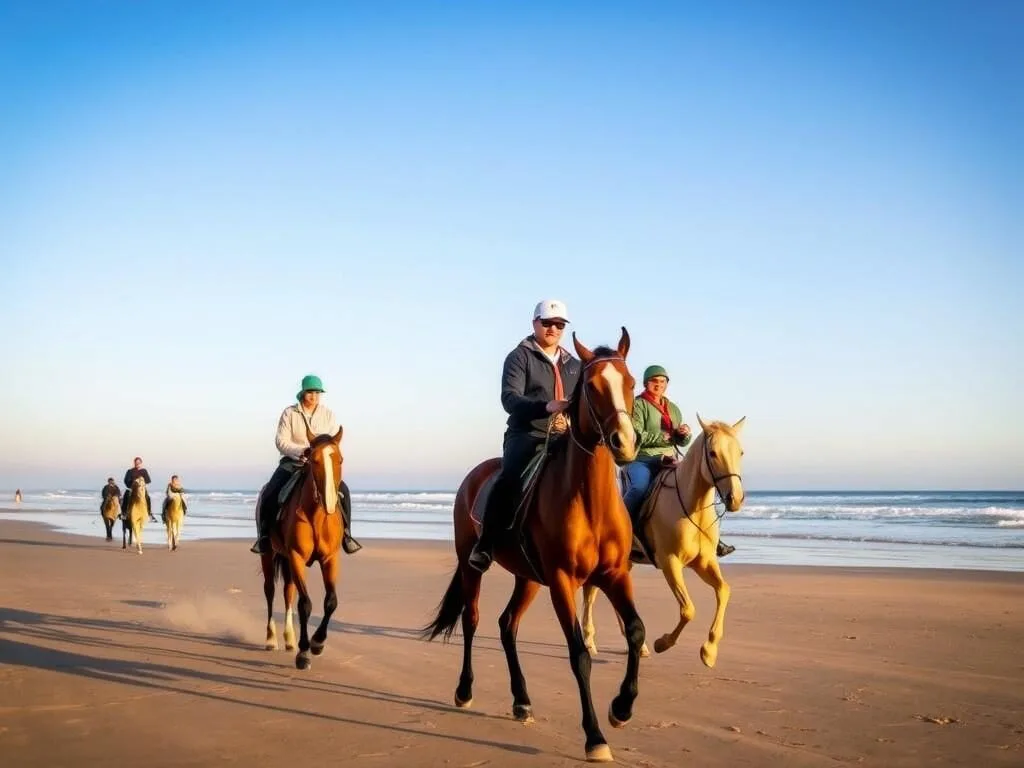 Horse riding on the beach near Asilah Morocco