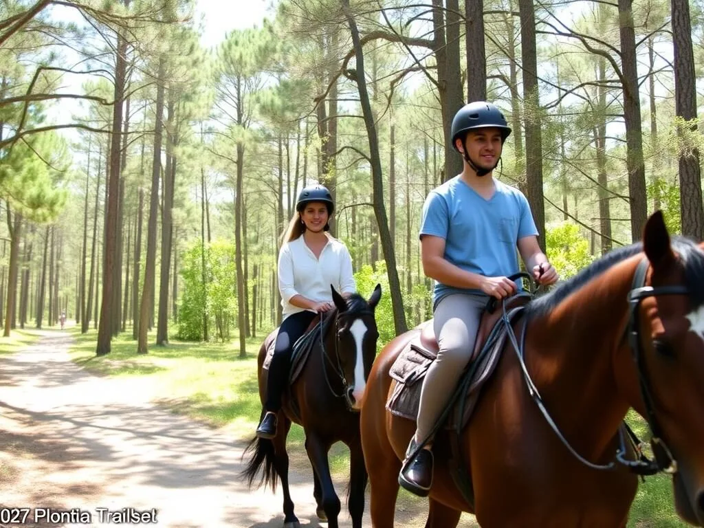 Horseback riders on the equestrian trail at Lake Kissimmee State Park
