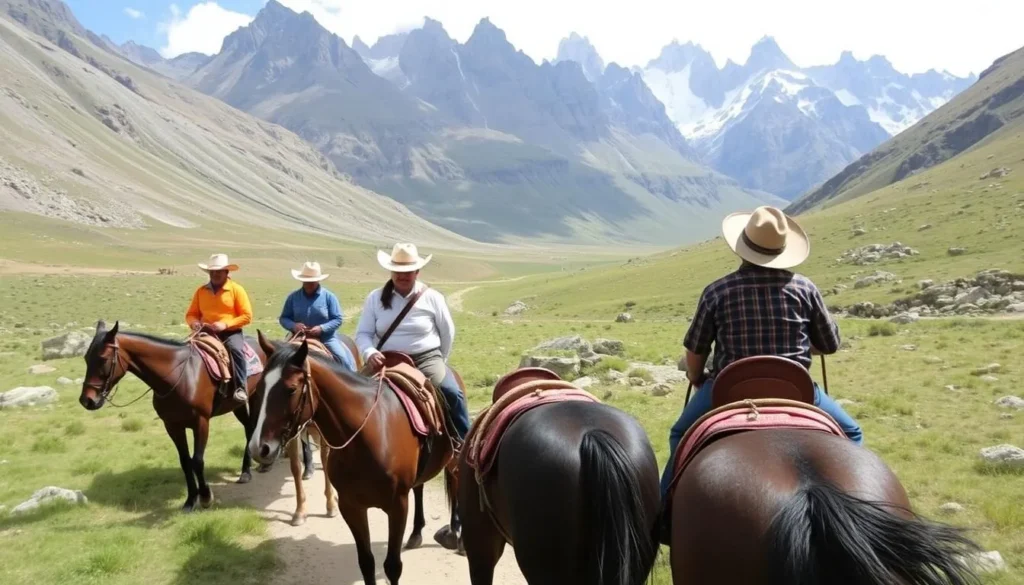 Horseback riding through Cochamo Valley with local gaucho guides