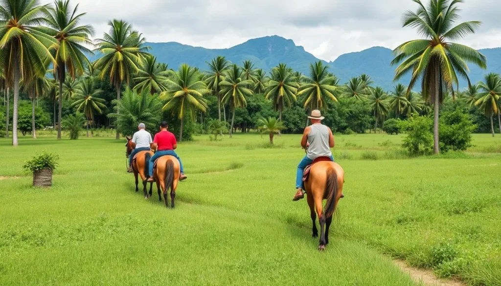 Horseback riding tour through the countryside near Colon, Cuba