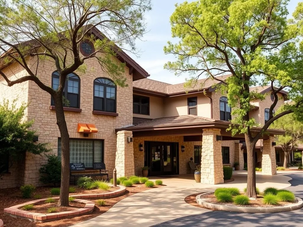Hotel accommodations in Marble Falls near Longhorn Cavern State Park, Texas