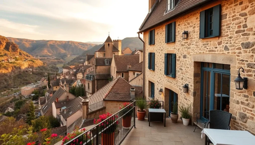 Hotel with panoramic view of Rocamadour and the Alzou Valley