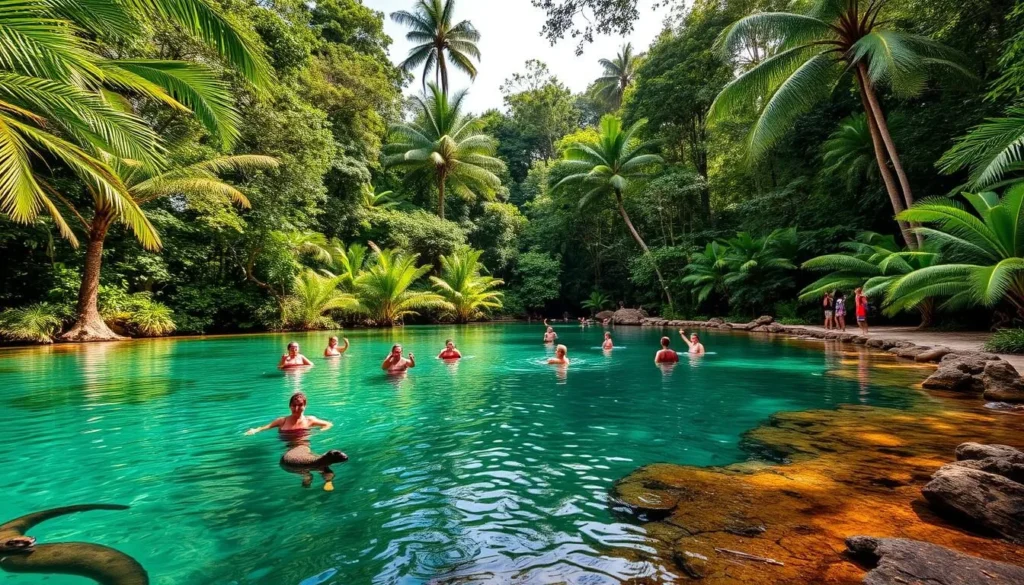 Howard Springs Nature Park showing natural pools, monsoon forest and wildlife Howard Springs Nature Park showing natural pools, monsoon forest and wildlife