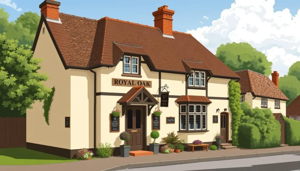Image of the Royal Oak pub near Yattendon