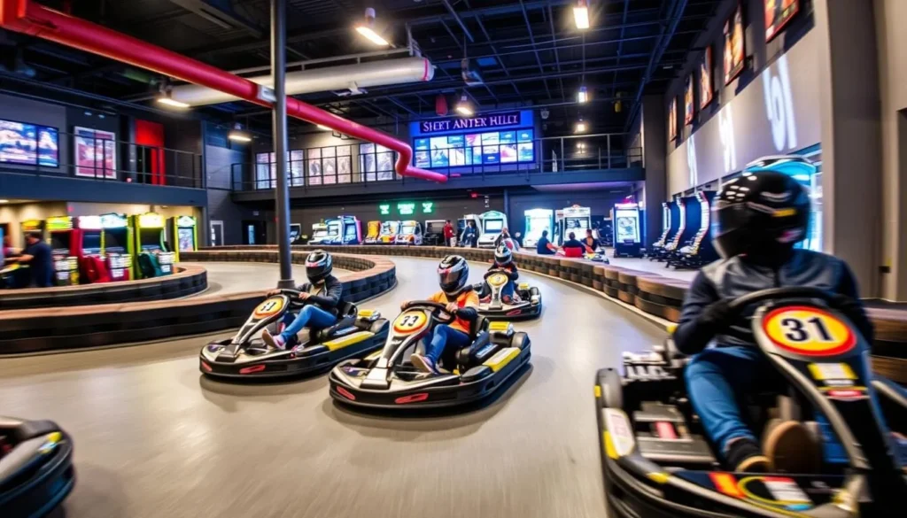 Indoor entertainment at Andretti Indoor Karting & Games in The Colony