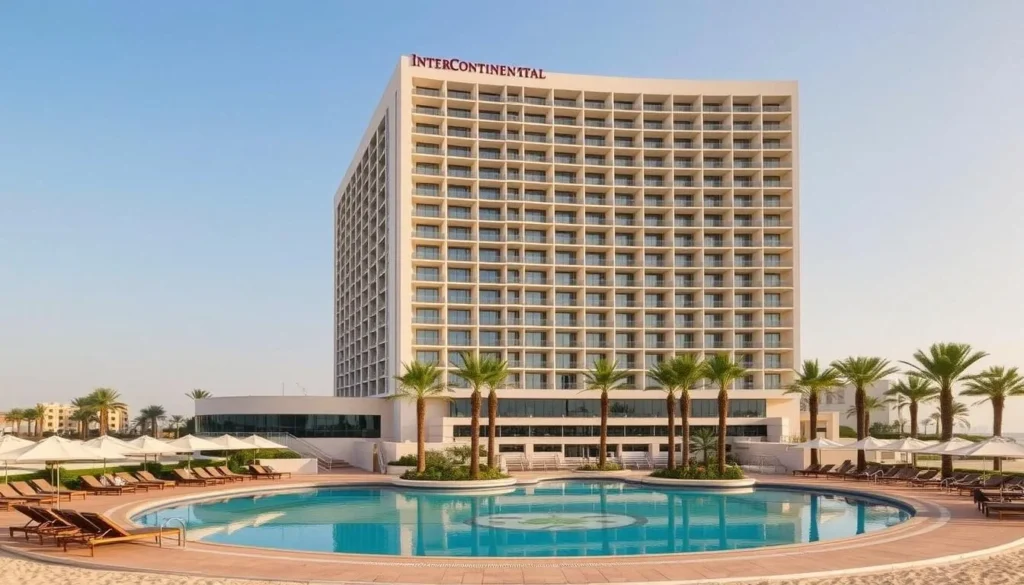 InterContinental Doha Beach & Spa exterior and pool area InterContinental Doha Beach & Spa exterior and pool area