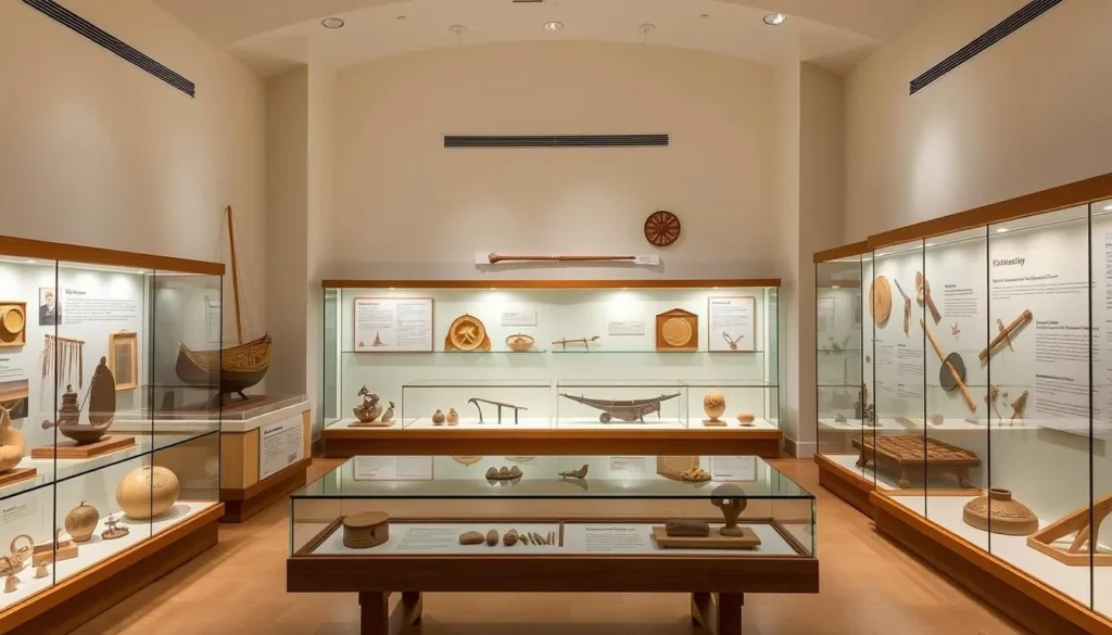 Interior of Yanbu Museum showing historical artifacts and maritime exhibits