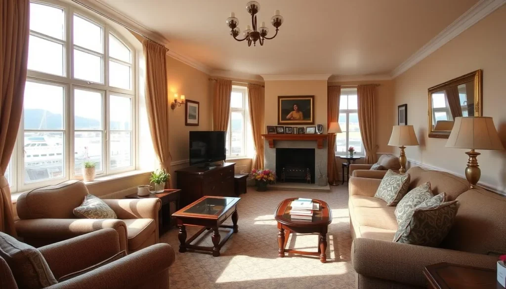 Interior of a cozy guesthouse in Stanley with traditional decor