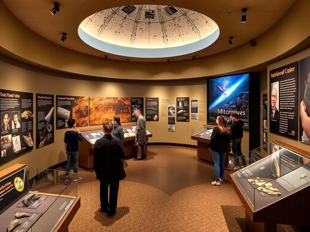 Interpretive center at Odessa Meteor Crater with educational displays Interpretive center at Odessa Meteor Crater with educational displays