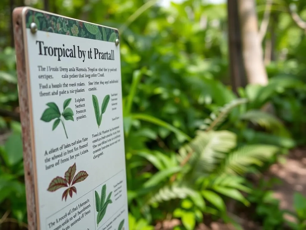 Interpretive sign on the Key Largo Hammock Nature Trail