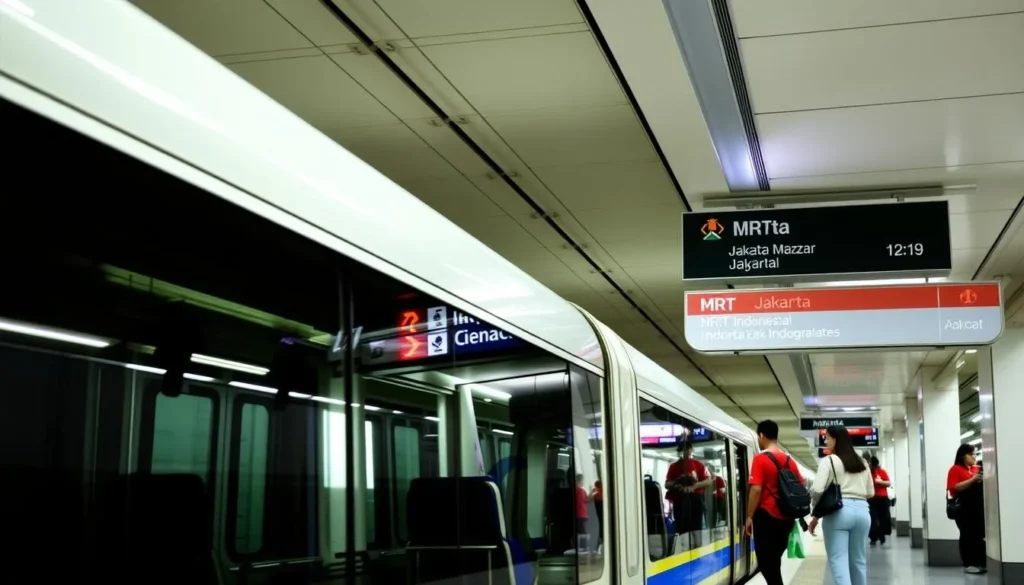 Jakarta MRT train, reliable transportation option during all seasons for a weather-savvy trip to Jakarta, Indonesia