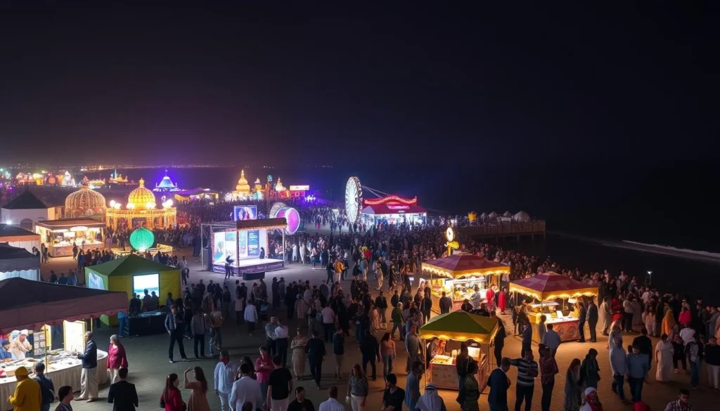 Jeddah Season festival with performances, lights, and crowds