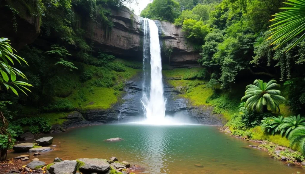Kali Pancur waterfall in a deep valley near Salatiga Kali Pancur waterfall in a deep valley near Salatiga