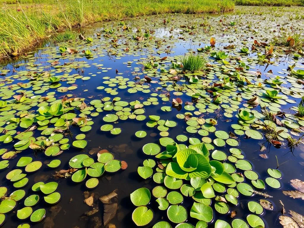 Kama-Keltma lowland wetland ecosystem with diverse plant life