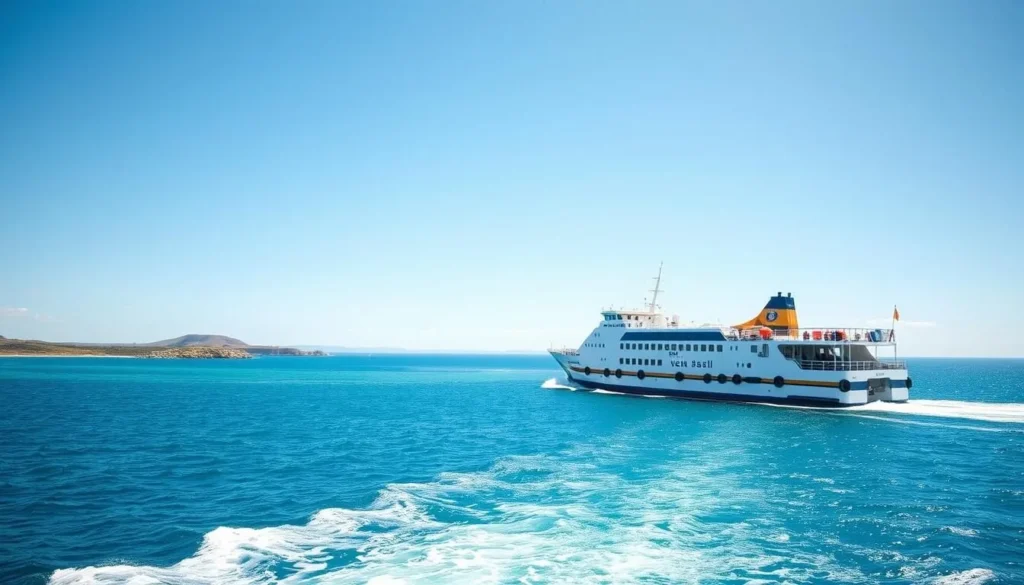 Kangaroo Island ferry departing from Cape Jervis on the Fleurieu Peninsula