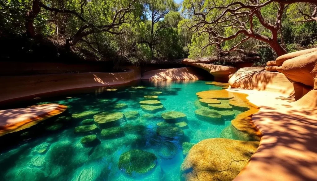 Karloo Pools in Royal National Park showing natural swimming holes surrounded by bushland