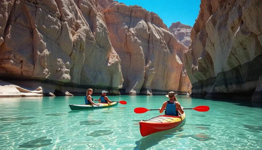 Kayaking on Devils River near Del Rio, Texas