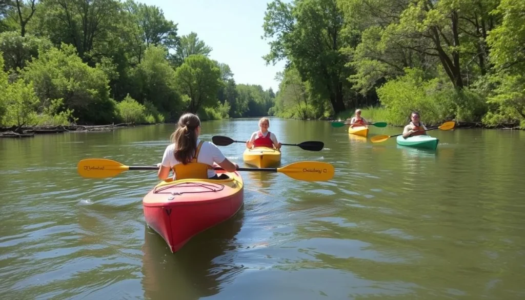 Kayaking on Raccoon Creek near Granville Ohio