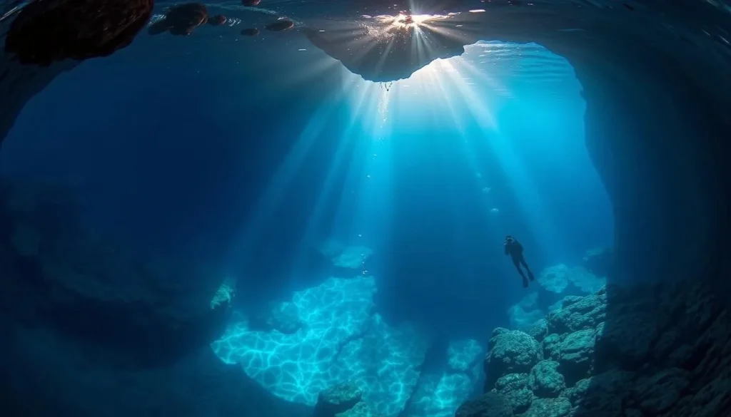 Kilsby Sinkhole near Mount Gambier with clear blue water